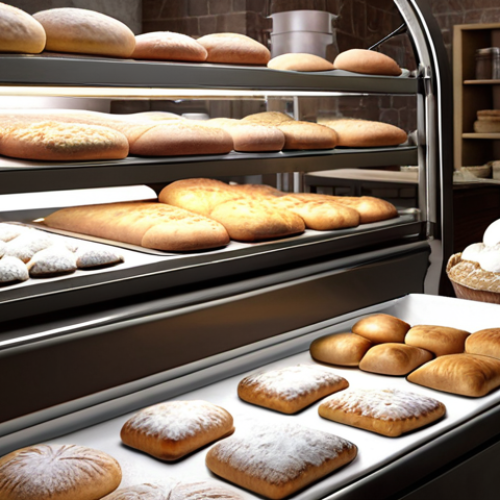 Home 4 **
Prompt: "Bakery scene. Focus on transparent ingredient list showing the origin and processing of flour. Conveys trust and traceability. Software Bill of Materials (SBOM) concept visualized."
**
