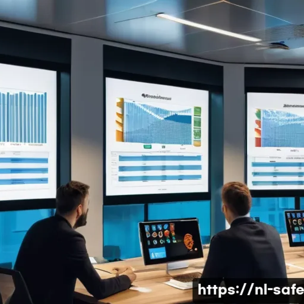 소프트웨어 공급망 보안 정책의 수립 절차 - A modern Dutch office environment showing a diverse team of IT professionals engaged in a suppliers’...
